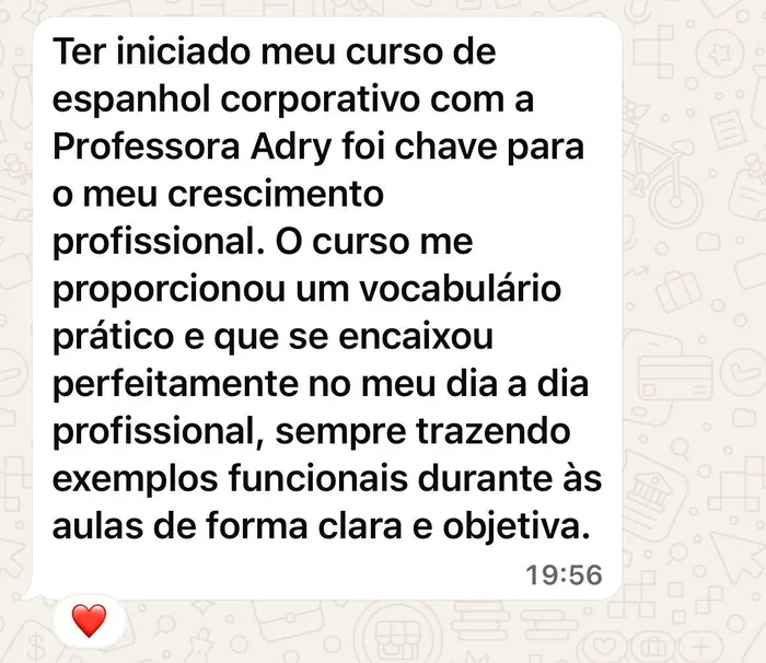 Depoimento de aluno